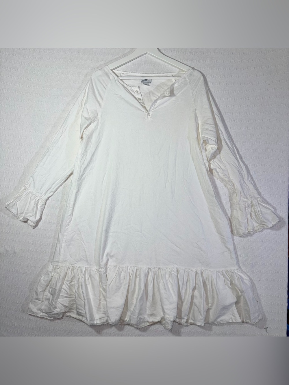 Petite Plume 100% Cotton Lightweight Dress Womens Size L Coastal Beach Lounge
